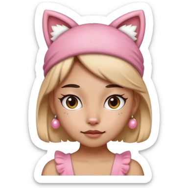 Kitty headband sticker