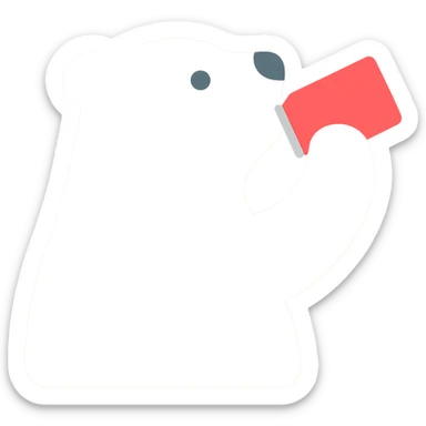 Change the Coke bottle to a Coke can in the polar bear's hand, keep the rest of the image the same sticker