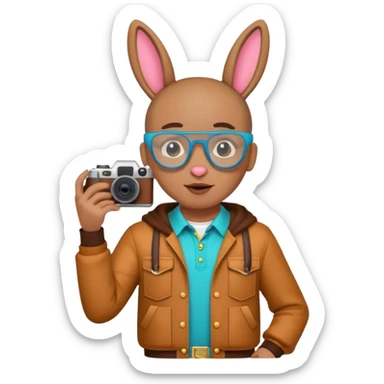 Necesito 5 emojis de Bad bunny con temática de su álbum debí tirar mas fotos, sticker
