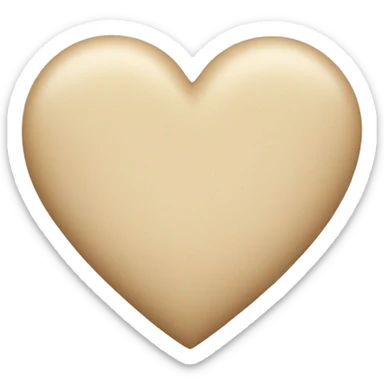Beige heart sticker