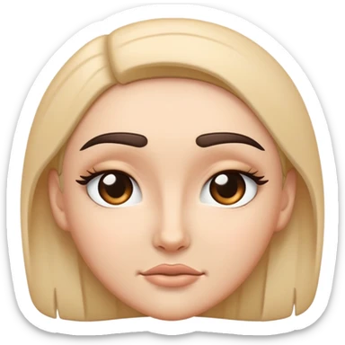 arched eyebrows sticker