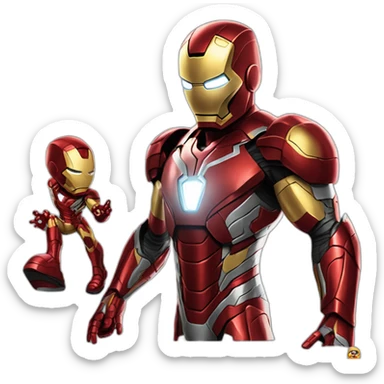 Iron man livrator la fan curier si spider man pe el sticker