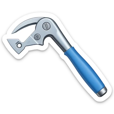 awl with blue handless sticker