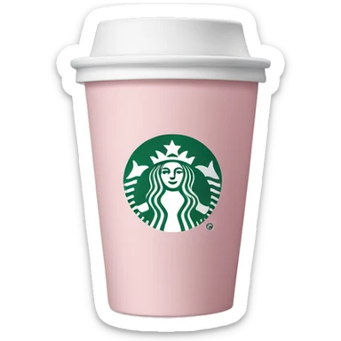 light pink Starbucks cup sticker