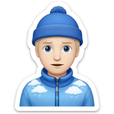 a man burried in snow sticker