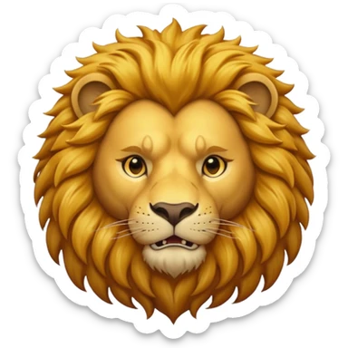 Muscular lion sticker