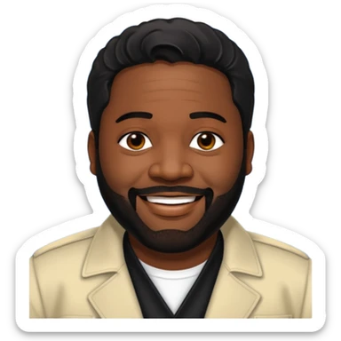 Gerald Levert with black hair sticker