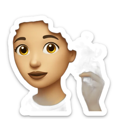 Girl with vape  sticker