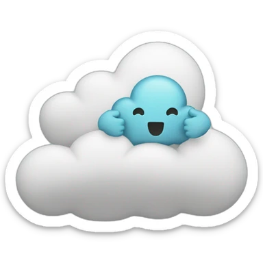 thumbs up on the cloud sticker