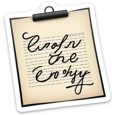 modern handwritten letter sticker