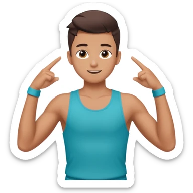 boy tiktok dance half body no tiktok logo sticker