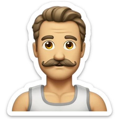 der fuereri ultra muscular leader moustache sticker