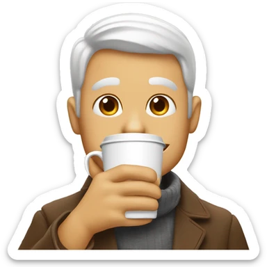 receiving a cup of coffee with a huge show of gratitude sticker