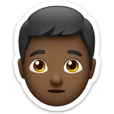 Waiting for something in a cute manner and only face part sticker