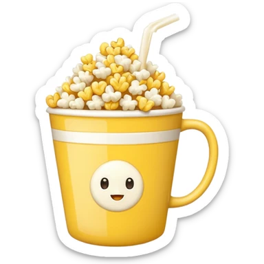 popcorn + secawan susu sticker