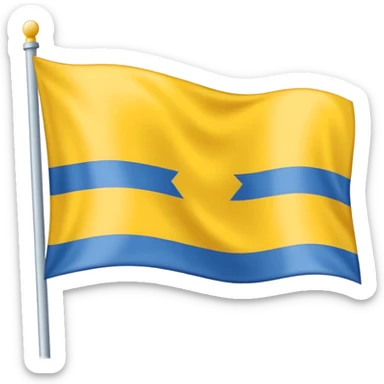 Flagge, gelb blau gestreift, horizontal  sticker