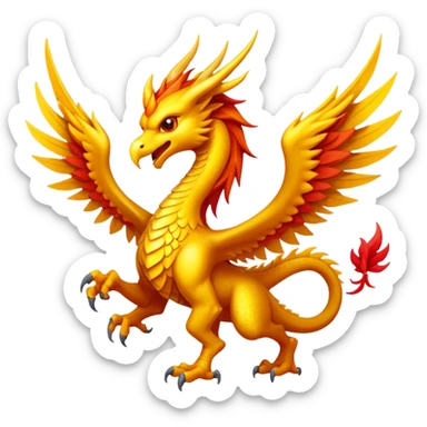 legendary gryphon phenix dragon combination with a legendary beam sticker