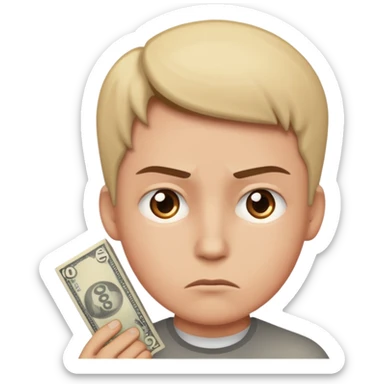 pessoa pensamento de money sticker