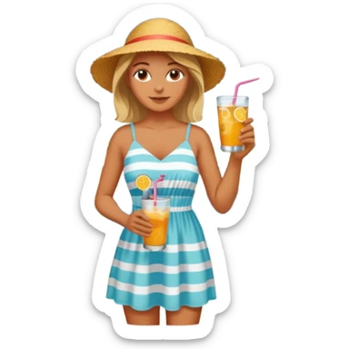 Coastal Town woman sticker