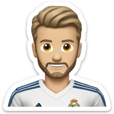 David Beckham in real madrid jersey sticker