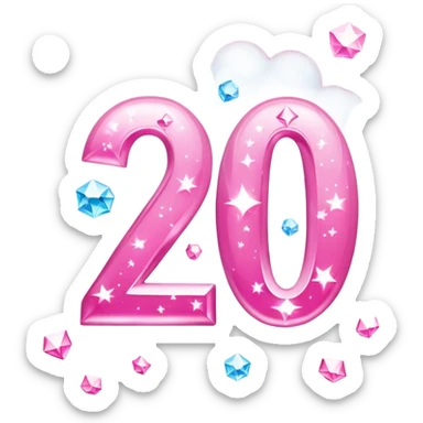 Happy 20th birthday to Dakota written in the sky shining like diamonds with pink sticker