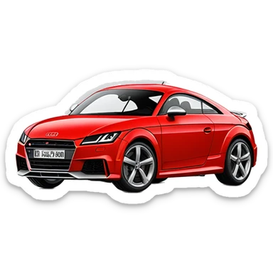 Audi tt s line red sticker