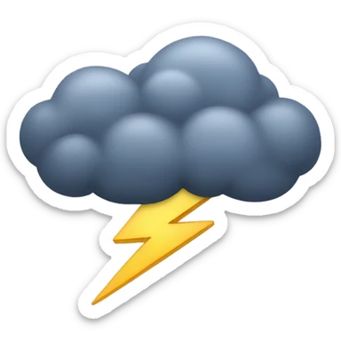 thunder cloud sticker
