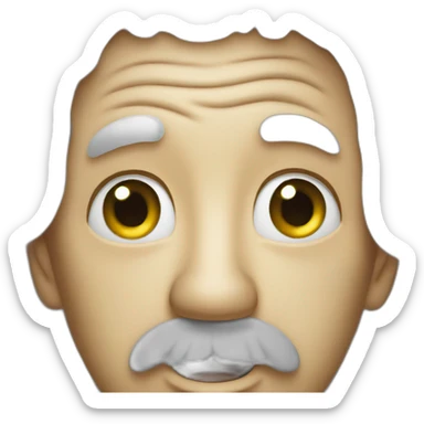 Albert Einstein shocking face sticker