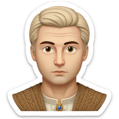 Cinematic Realistic Ivan Meštrović Portrait Emoji, depicted as a renowned Croatian sculptor with thoughtful eyes and classical attire, rendered with intricate textures and dramatic artistic lighting that captures his creative genius. sticker