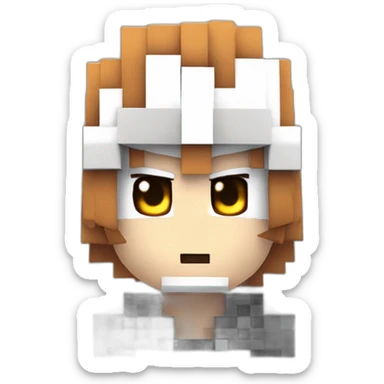 Kurosaki Ichigo estilo minecraft dando pulgar arriba sticker