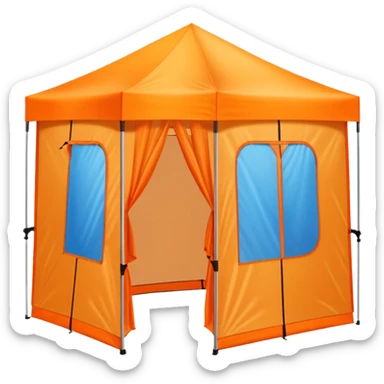 spray tan tent sticker