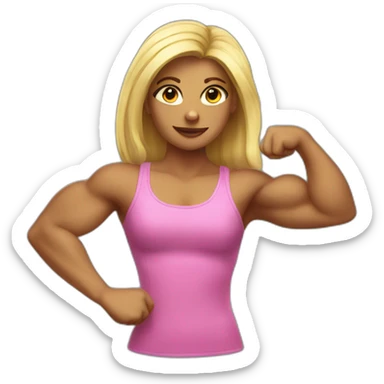 bicep girl sticker