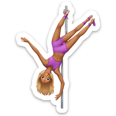 Pole dancer in Allegra move sticker