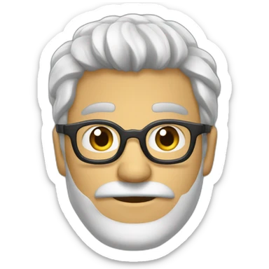 advogado homem de óculos e cabelo curto sticker