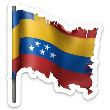 Ripped Venezuelan flag  sticker