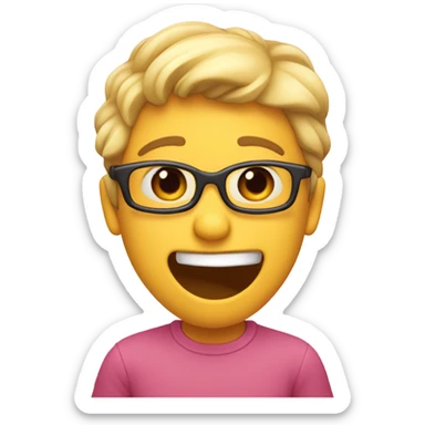 Wink kiss with hand heart sticker