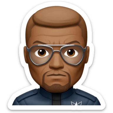 nick fury marvel movies character face only memoji sticker