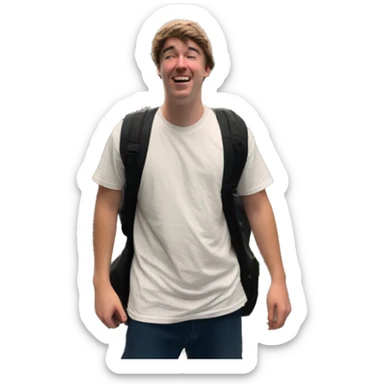 mrbeast in real life sticker