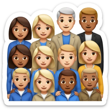 many different groups of people sticker