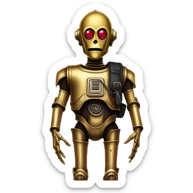  evil c3Po Satan’s backpack and saddlebags walking sticker