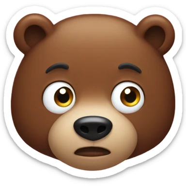 Hiding bear snacks sticker