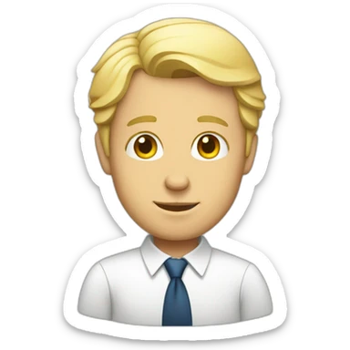 white Man placing vote sticker