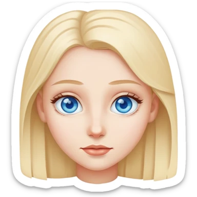 girl with blu eyes sticker
