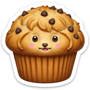 muffin without face emoji sticker