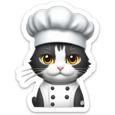 hideo kojima cat chef sticker