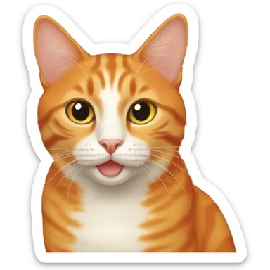 Orange cat cat sticker