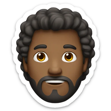 hombre con poco pelo sticker