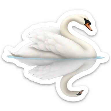A white swan sticker