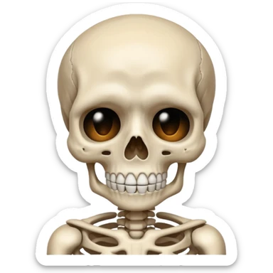Squelette qui pleure sticker