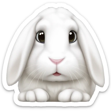 white bunny lop  sticker